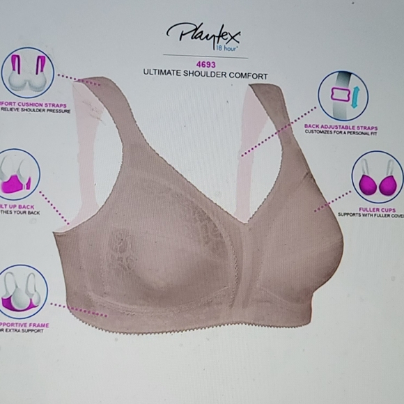 NWOT PLAYTEX SUPPORT WIRE FREE BRA 42B - Picture 6 of 8